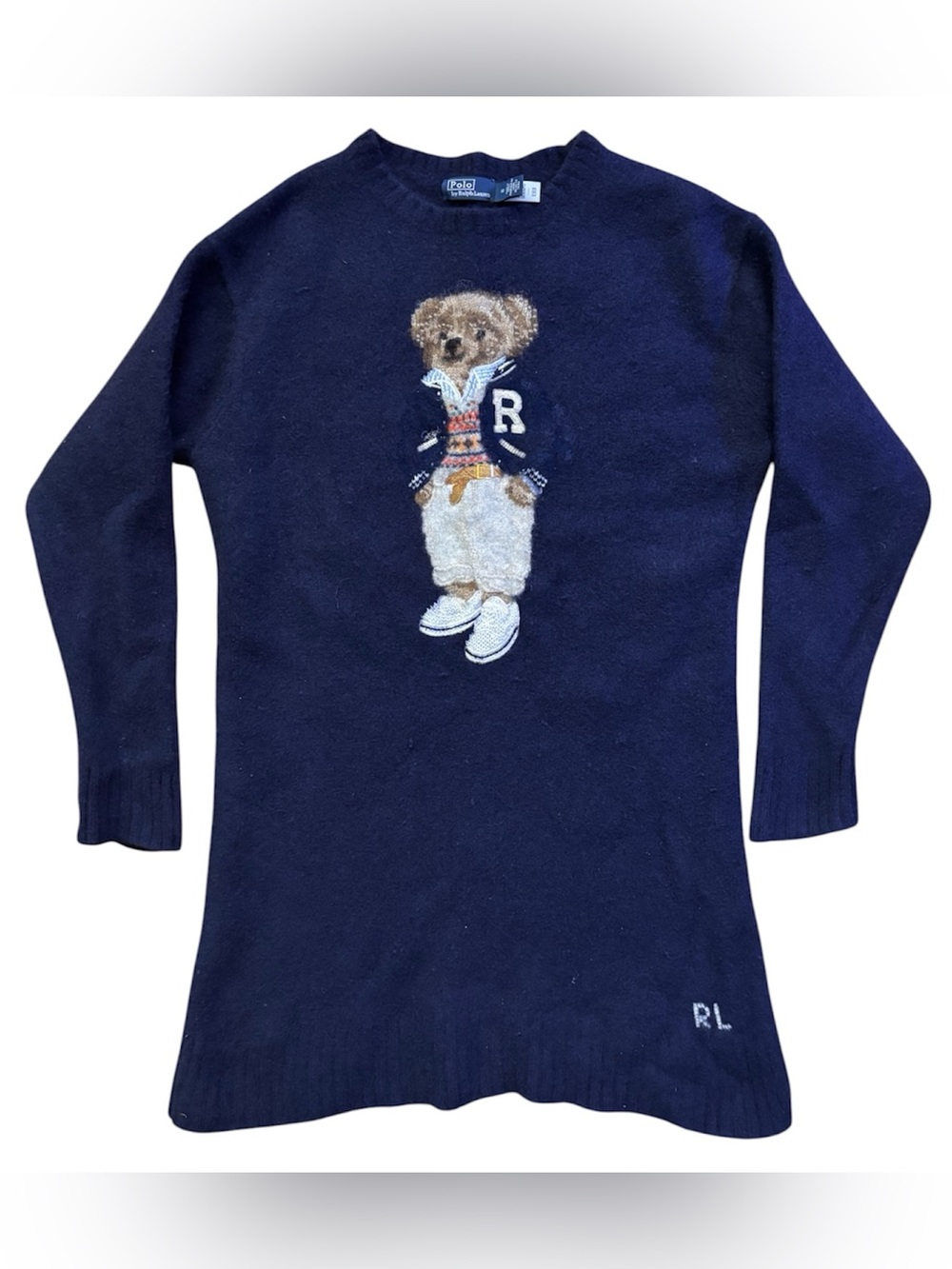 Polo Ralph Lauren Bear Crewneck Sweater Dress